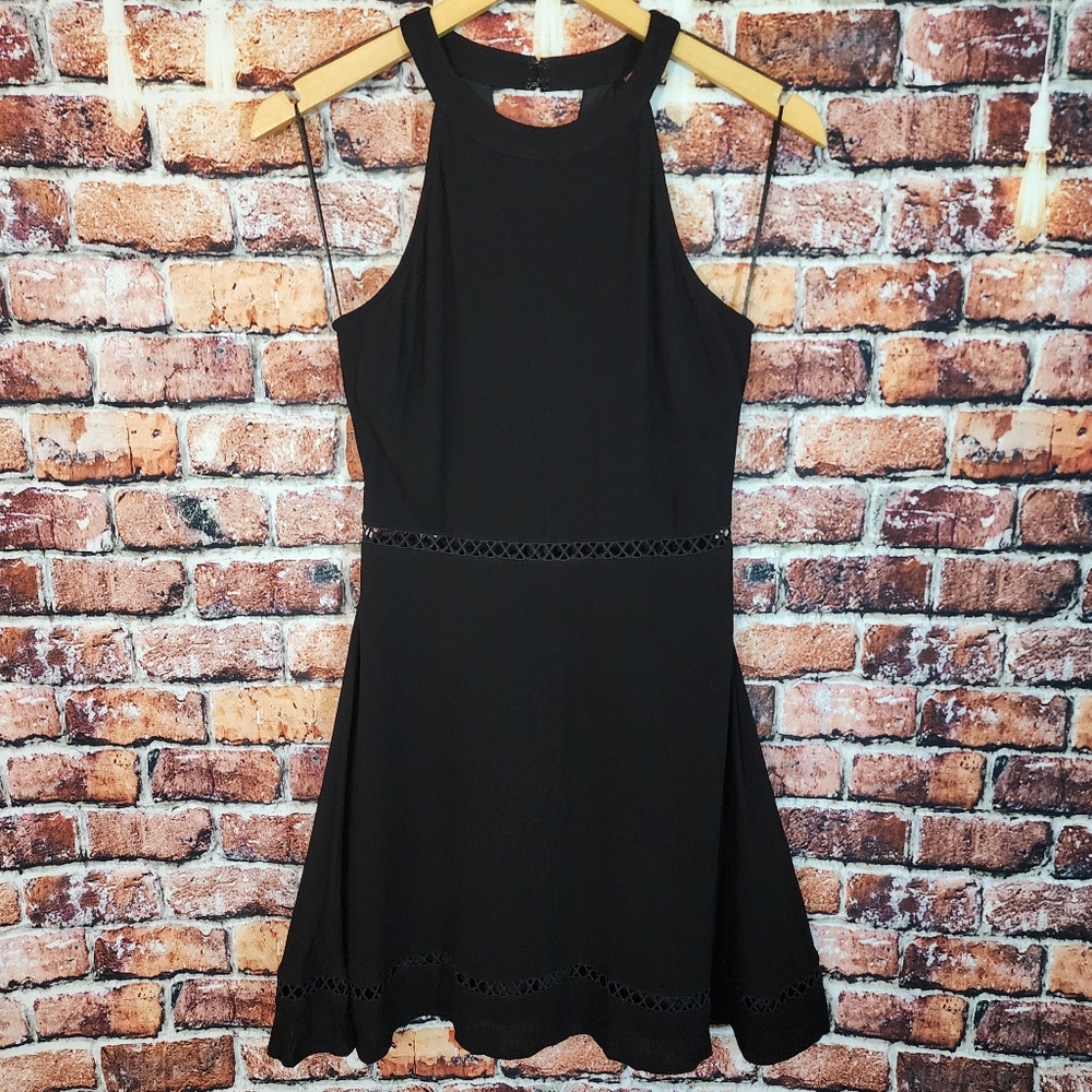 NWT Francesca's Blue Rain Halter Dress